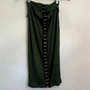 NWT Koral Conclude Rib Skirt in Crocodile Green